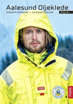 Forsiden på katalogen fra Aalesund Oljeklede og Strakofa Workwear